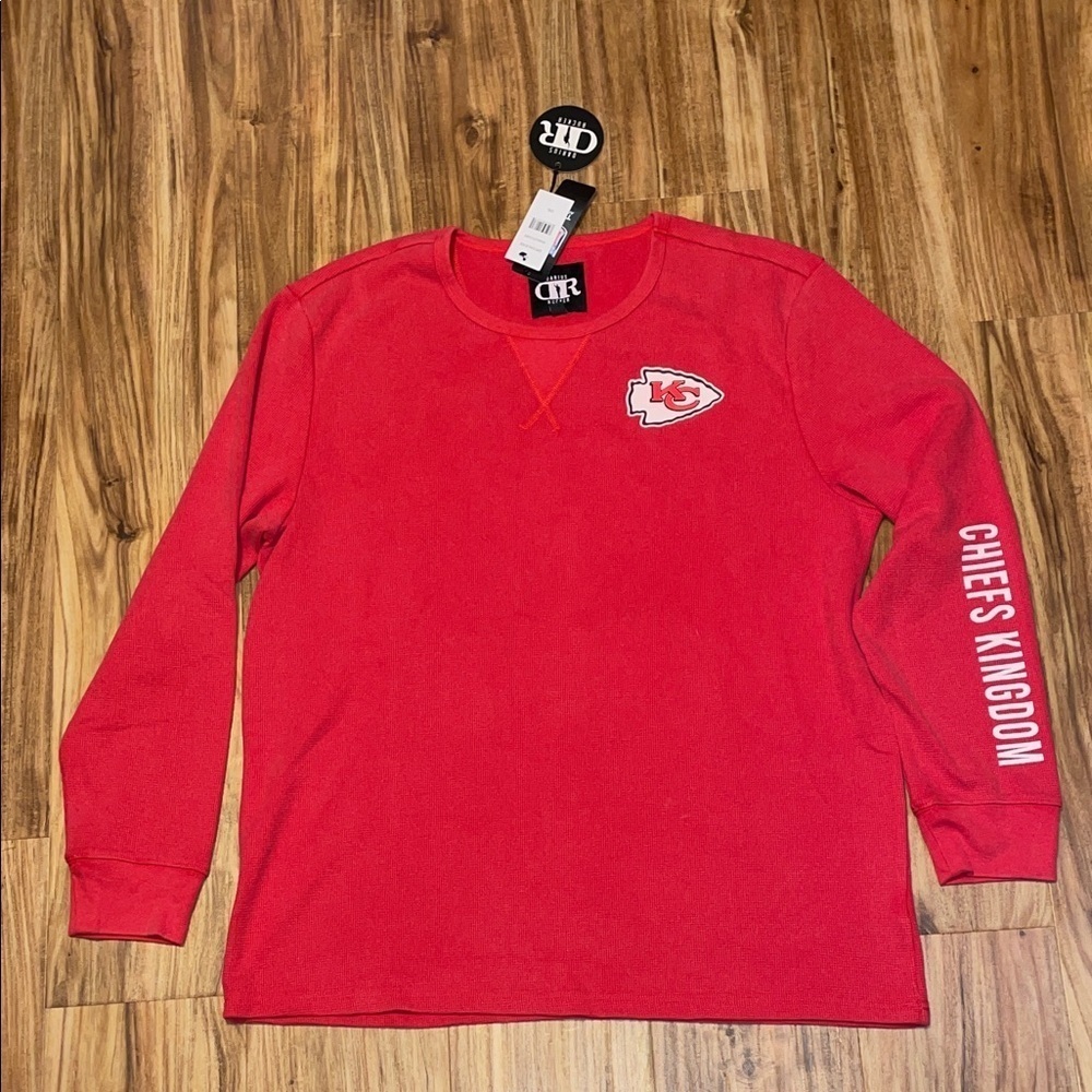 NFL Darius Rucker Men's 2XL XXL shirt long sleeve Red Kansas City Chiefs NWT